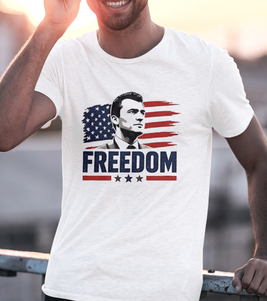 Patriotic Freedom American Flag Stars Vivek Ramaswamy T-Shirt