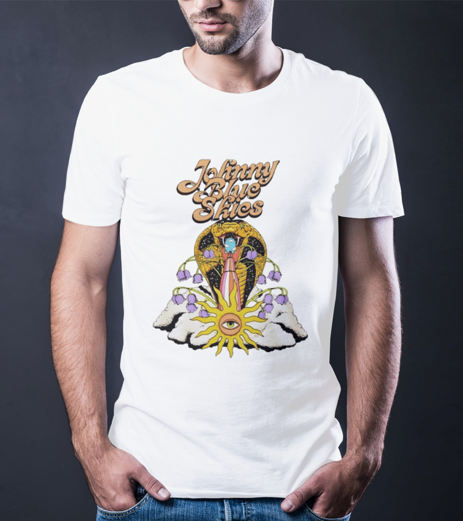 Johnny Blue Skies Cobra Sun Sturgill Simpson Psychedelic Sunflower Cobra Eye T-Shirt