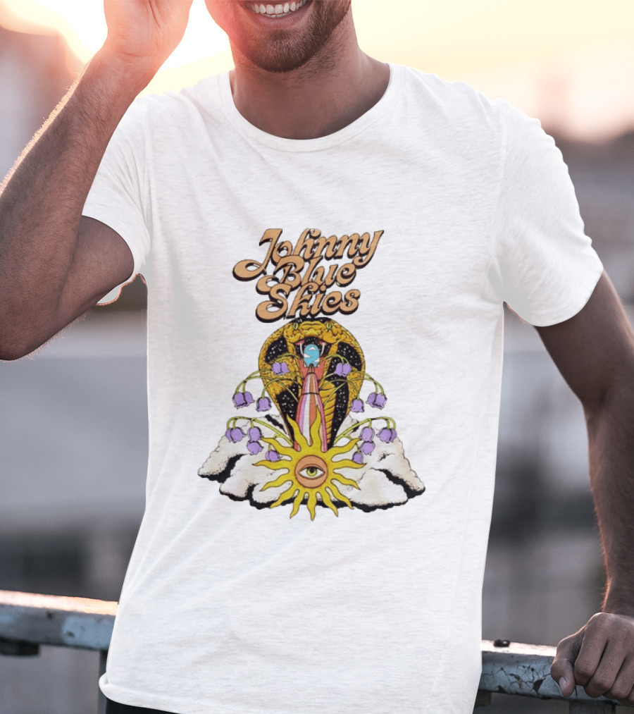 Johnny Blue Skies Cobra Sun Sturgill Simpson Psychedelic Sunflower Cobra Eye T-Shirt