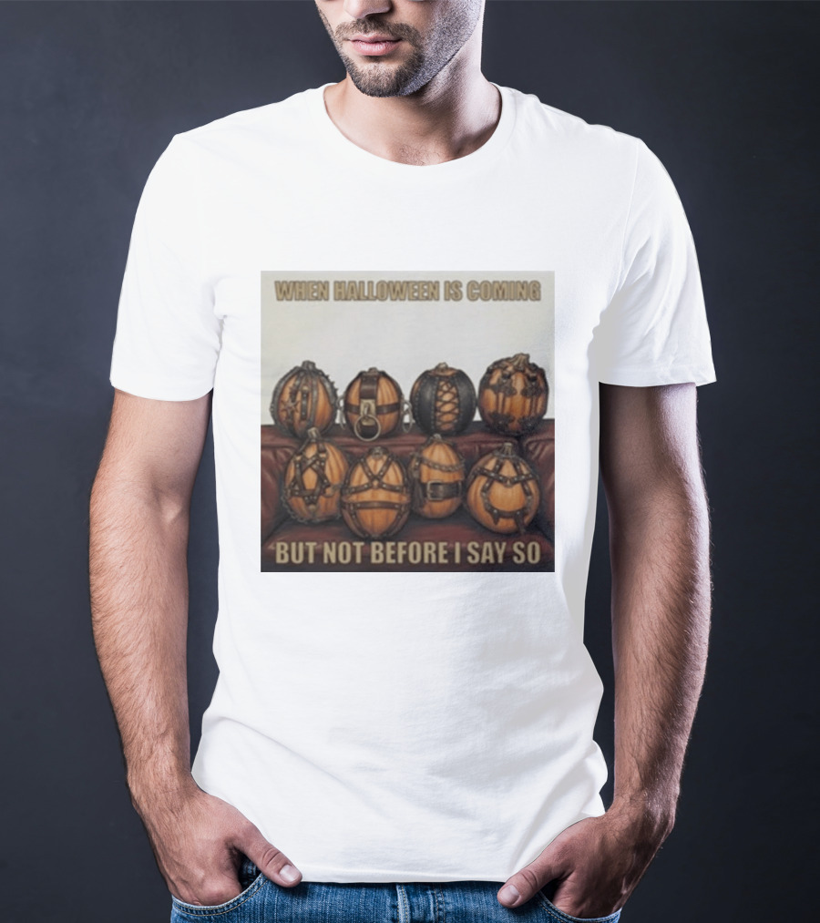 When Halloween Is Coming But Not Before I Say So Pumpkin Arrangement T-Shirt