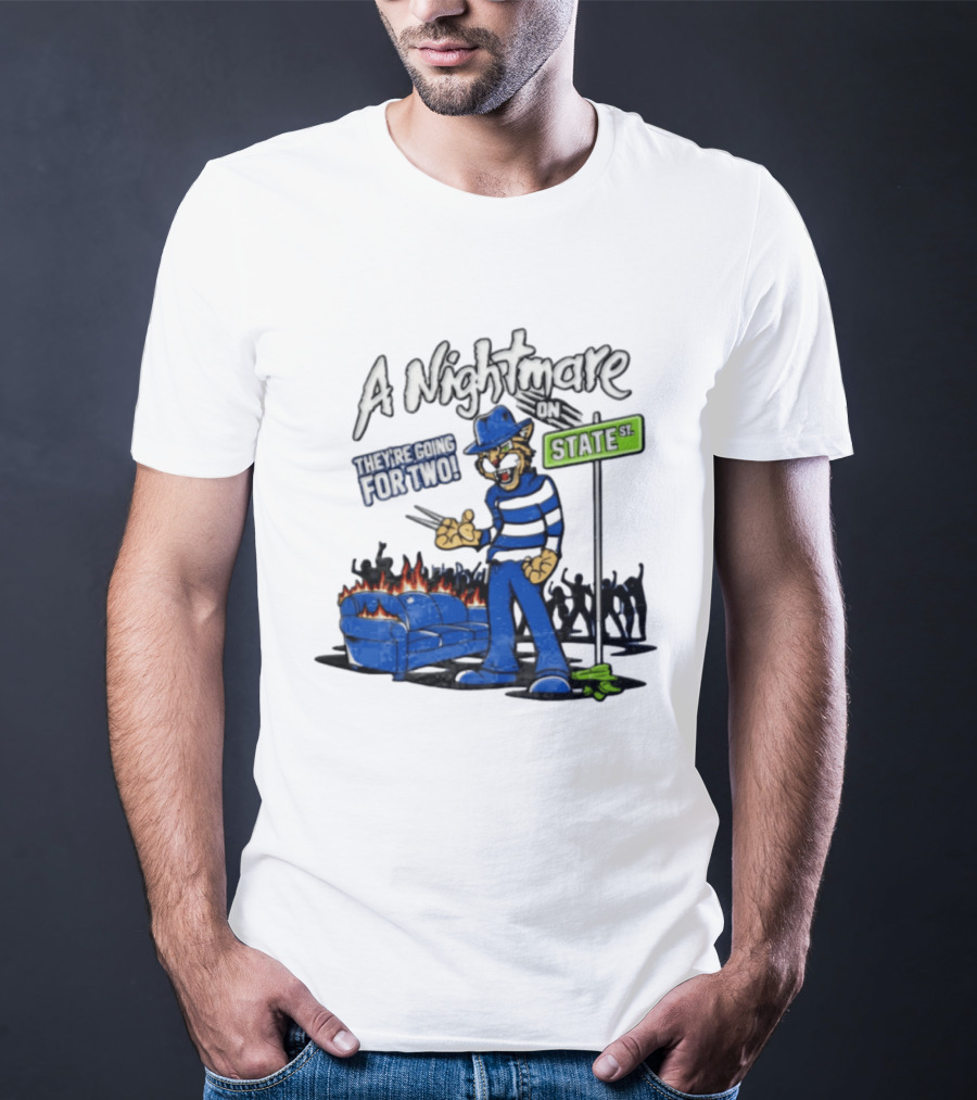 A Nightmare On State Wildcats They're Going For Two T-Shirt