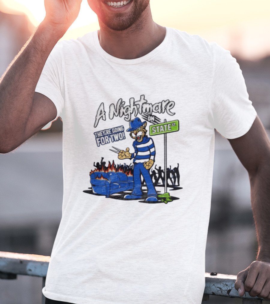 A Nightmare On State Wildcats They're Going For Two T-Shirt