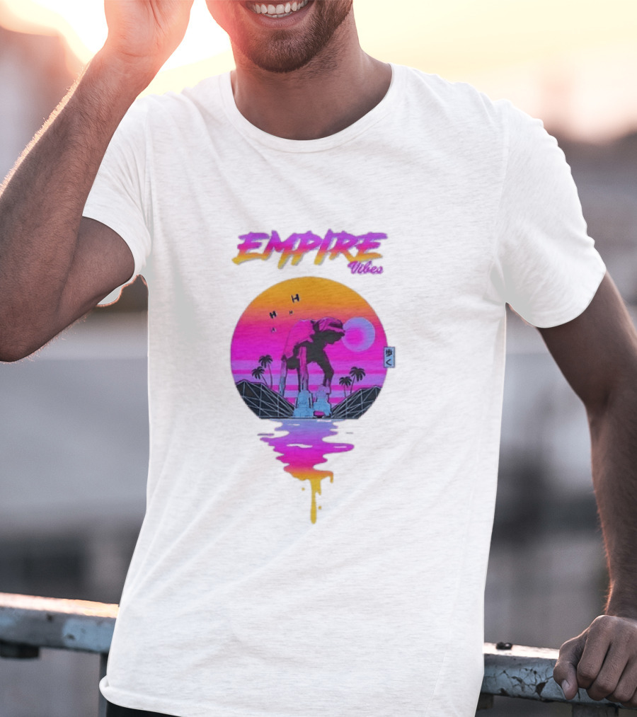 Empire Vibes AT AT Walker Star Wars Sunset T-Shirt