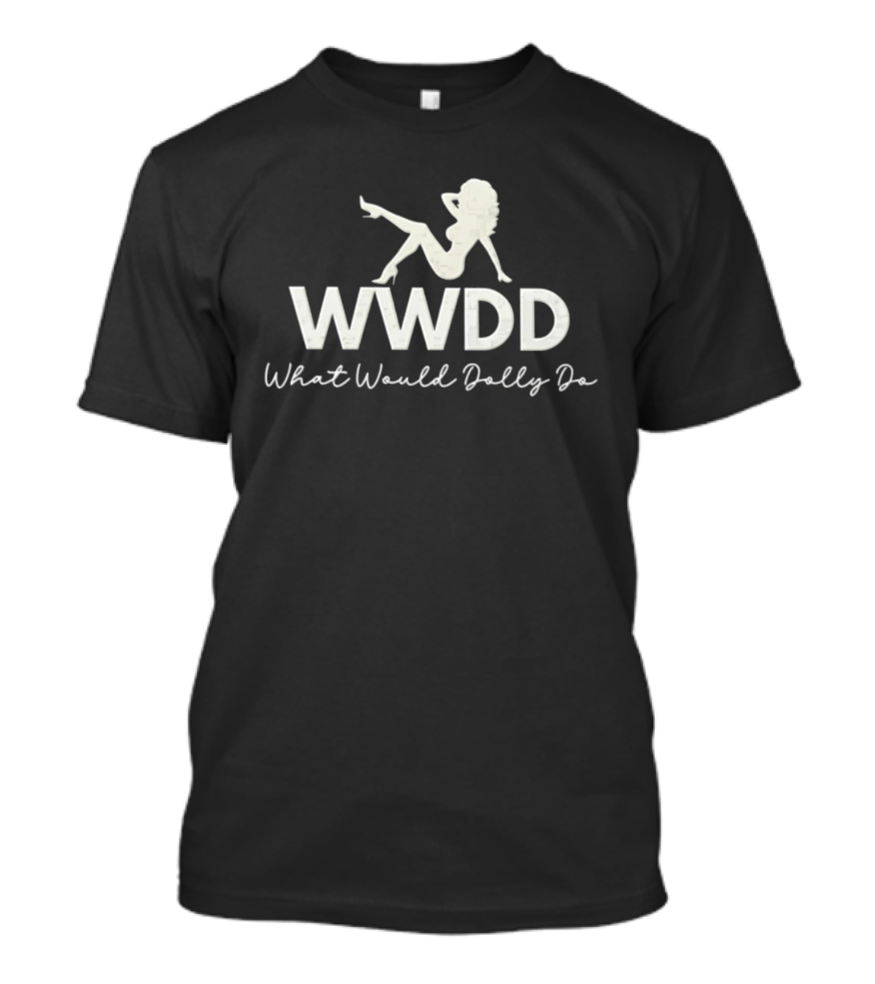 WWDD What Would Dolly Do Retro Pin Up T-Shirt