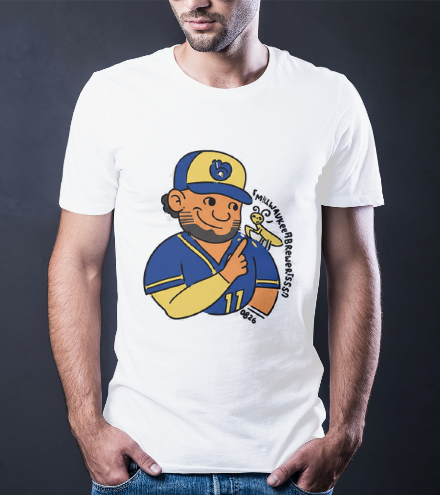Brewers Jackson Chourio Praying Mantis Cartoon Baseball Fan T-Shirt
