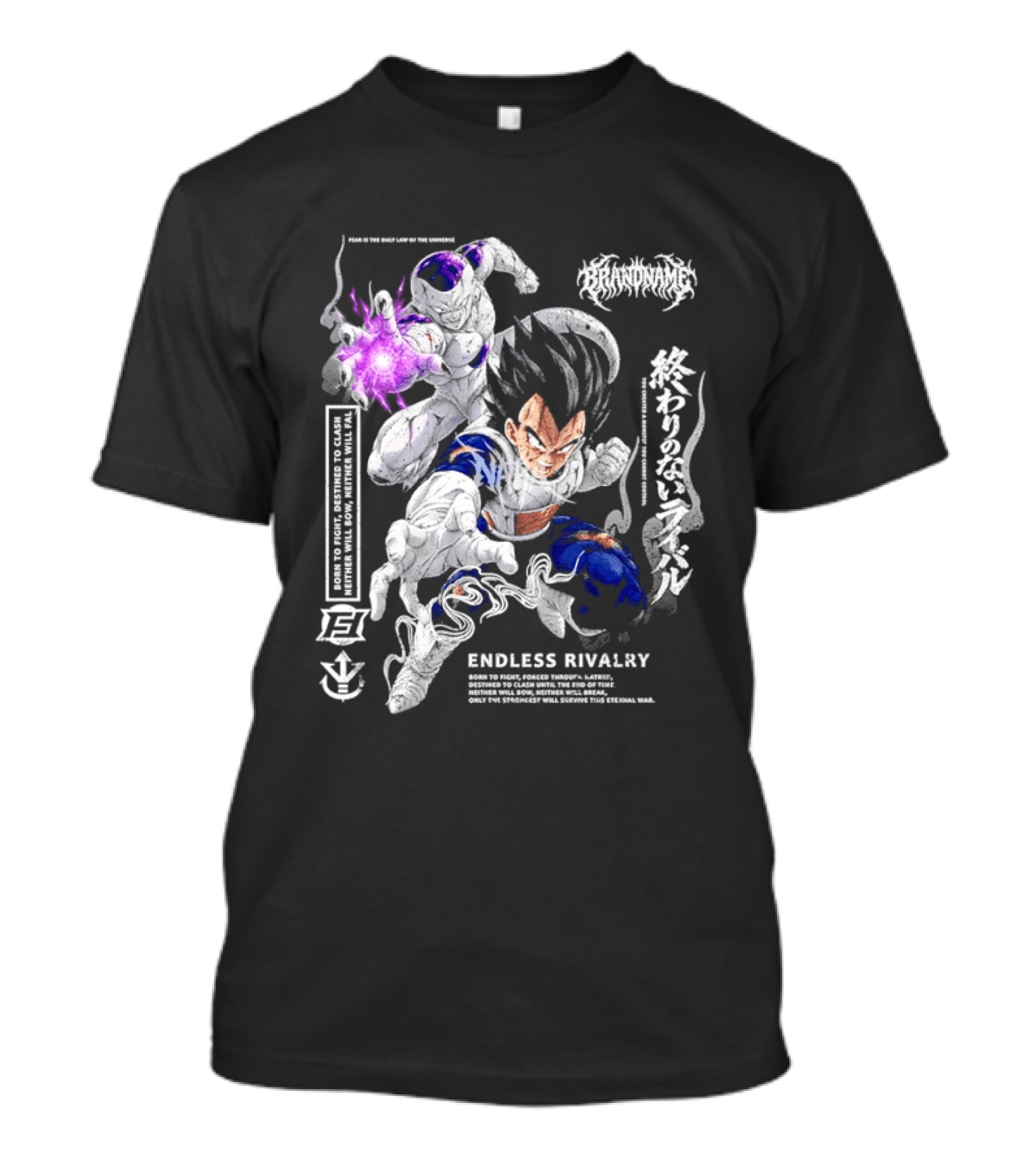Dragon Ball Z Vegeta Frieza Battle Endless Rivalry Iconic Anime Characters T-Shirt