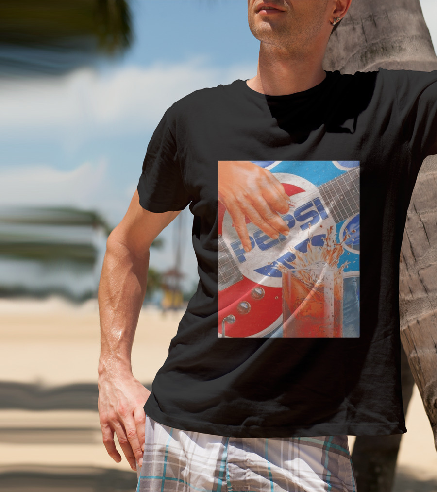 Pepsi Guitar Soda Splash Beverage Music Rock N Roll T-Shirt