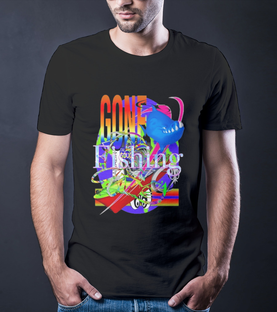 Gone Fishing Amazing Outdoor Adventure Bold Colorful Fish T-Shirt
