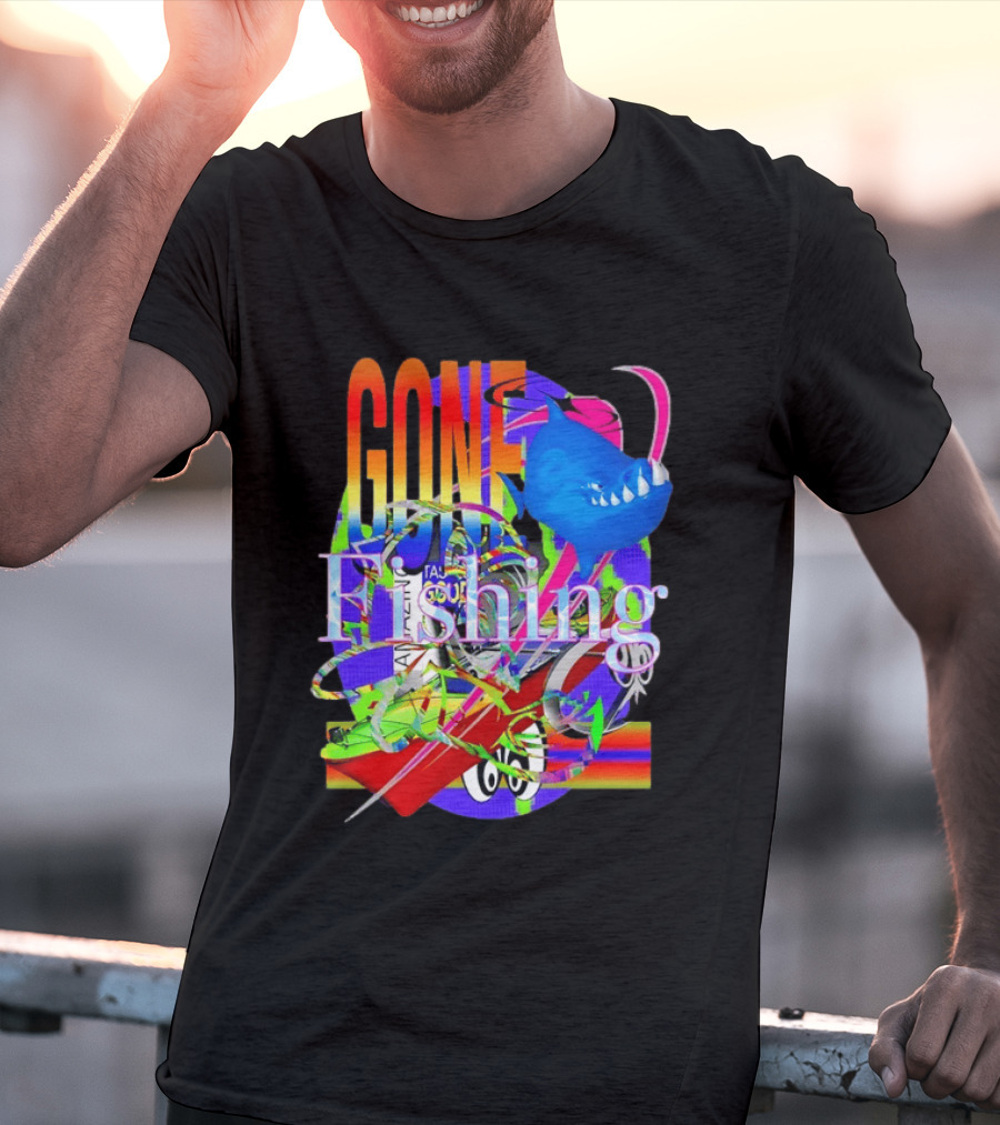 Gone Fishing Amazing Outdoor Adventure Bold Colorful Fish T-Shirt
