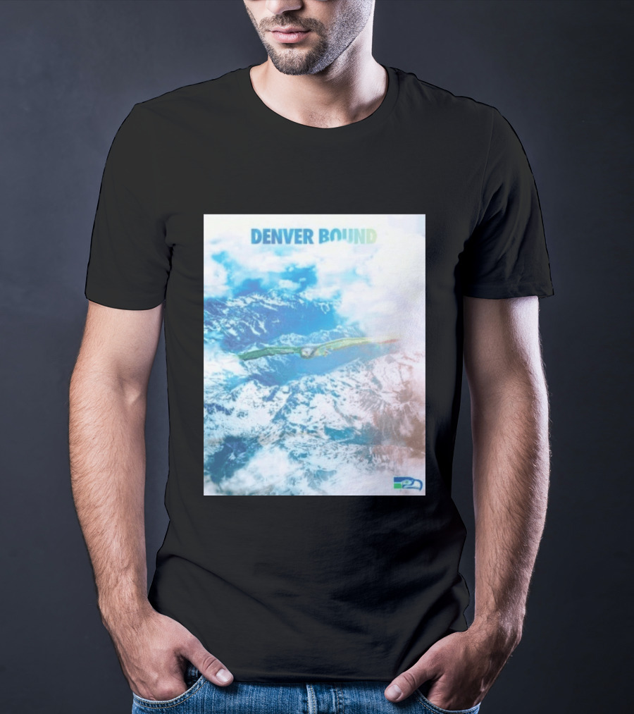 Seattle Seahawks Denver Bound Mountain Flight T-Shirt