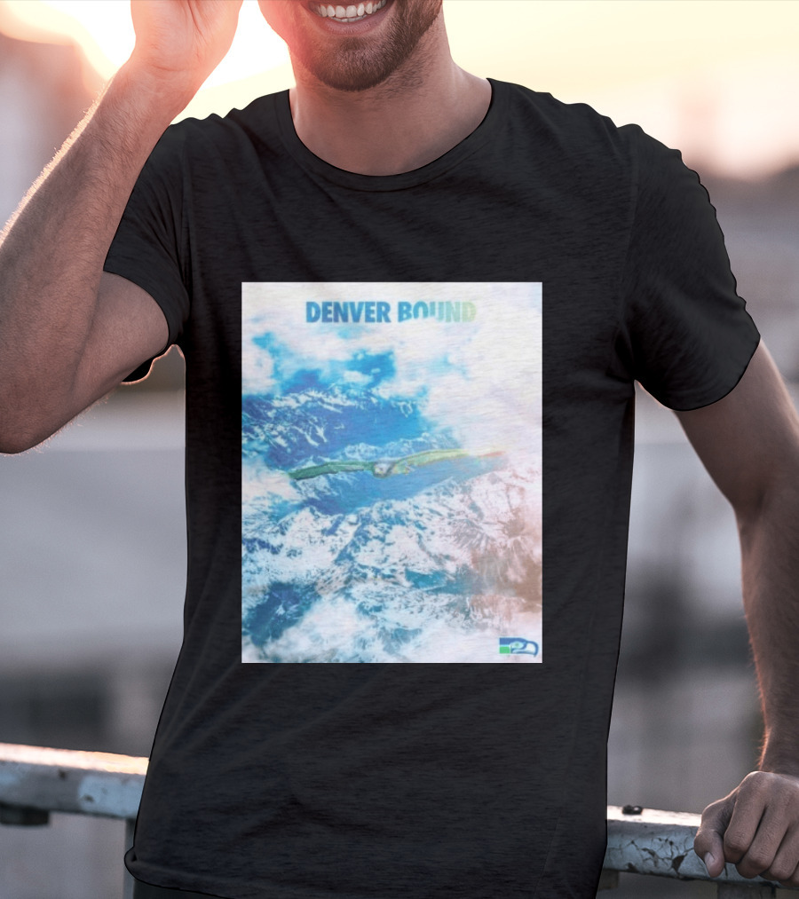 Seattle Seahawks Denver Bound Mountain Flight T-Shirt