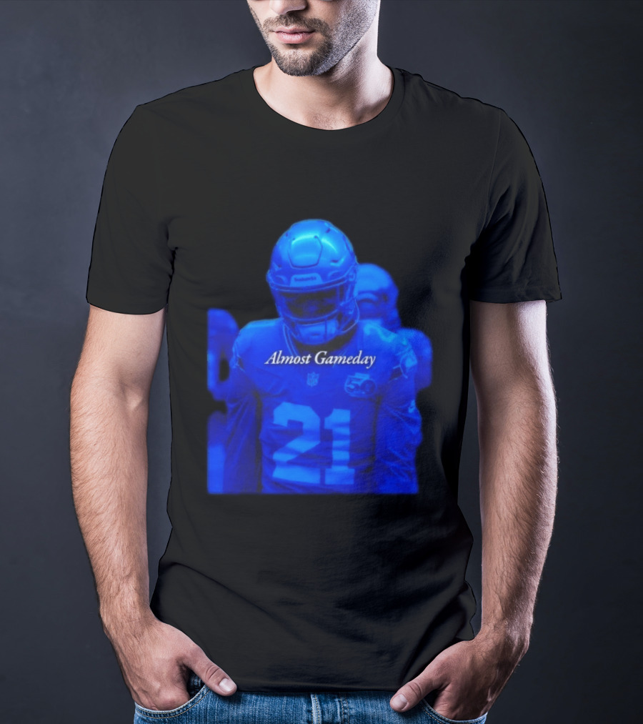 Seattle Seahawks 21 Almost Gameday Football Player T-Shirt