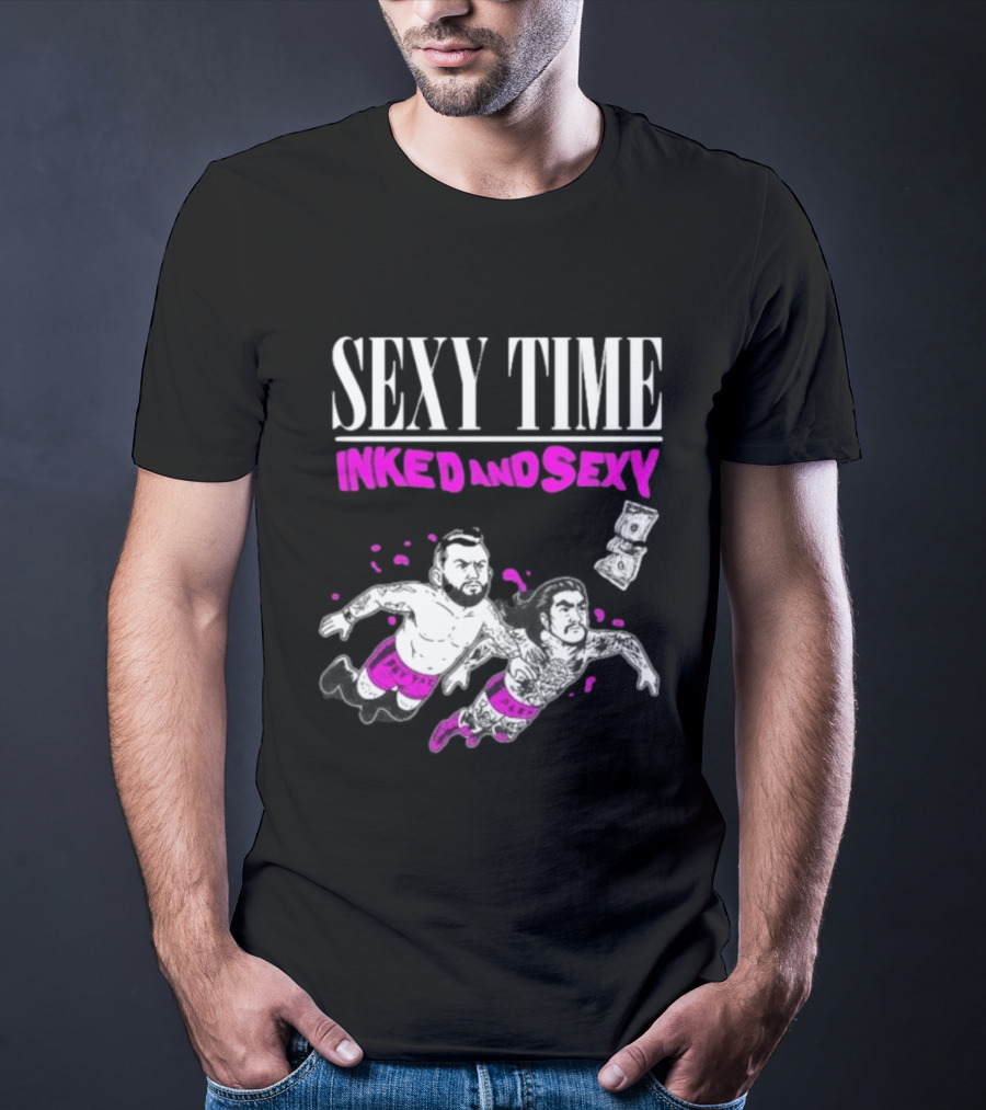 Sexy Time Inked And Sexy Pey Yaz Alex Floating Dollar Tattooed Wrestlers T-Shirt
