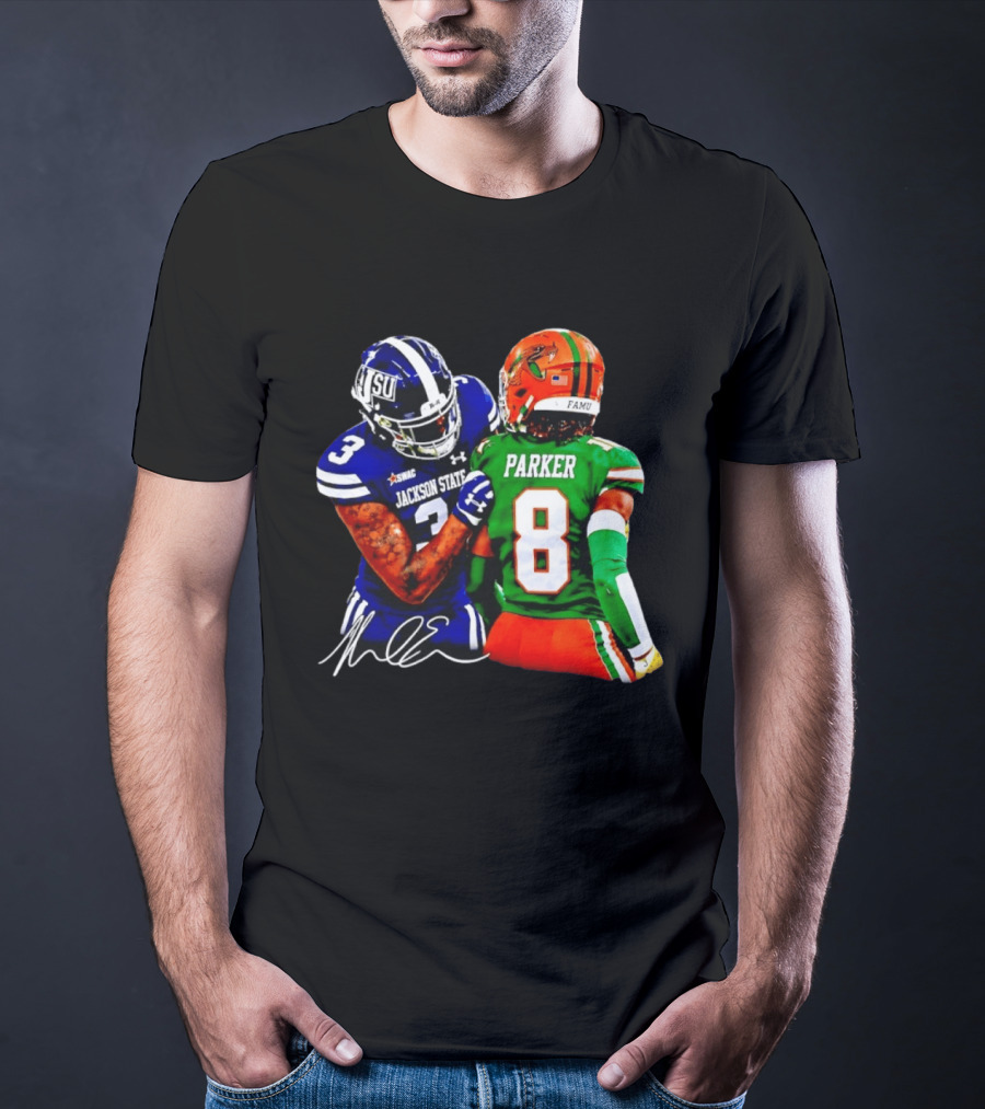 Jackson State Vs FAMU Parker 8 Football Matchup Classic SWAC Showdown T-Shirt