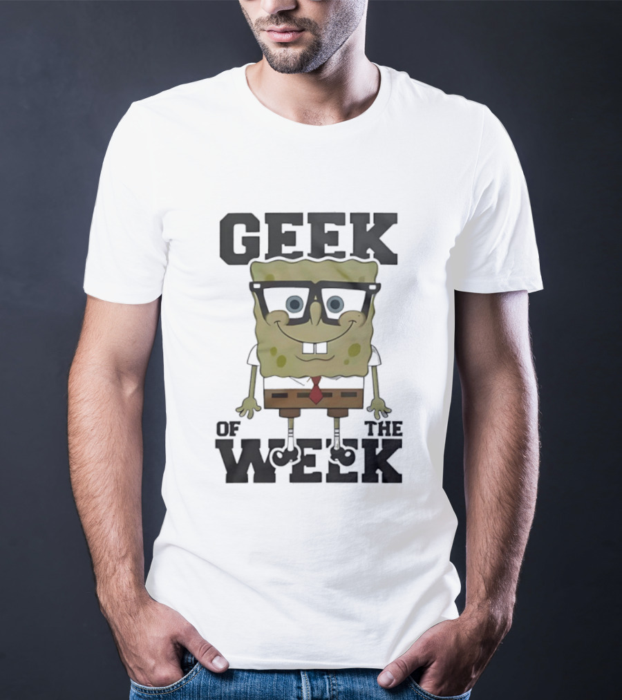 Geek Of The Week Sponge Glasses Tie T-Shirt