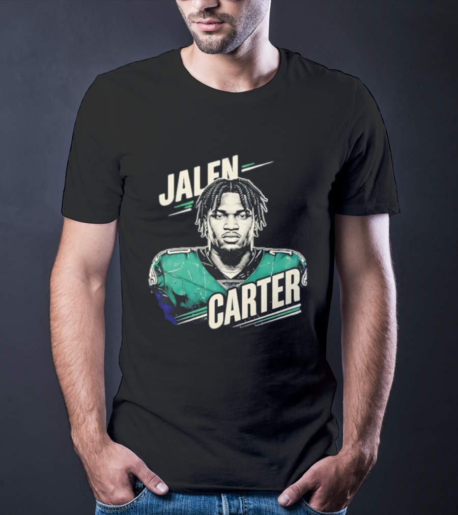 Jalen Carter Philadelphia Eagles Distressed NFL Merchandise T-Shirt