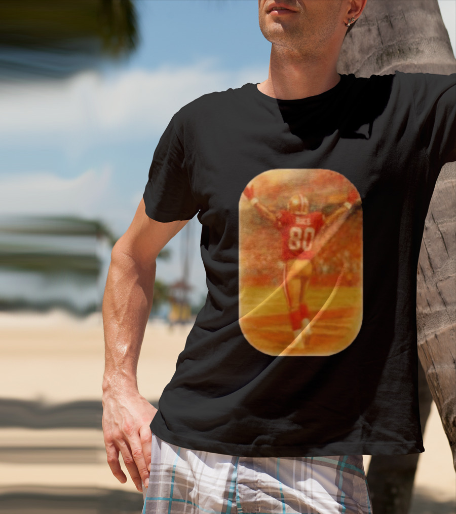 Jerry Rice San Francisco 49ers No 80 Iconic Celebration T-Shirt