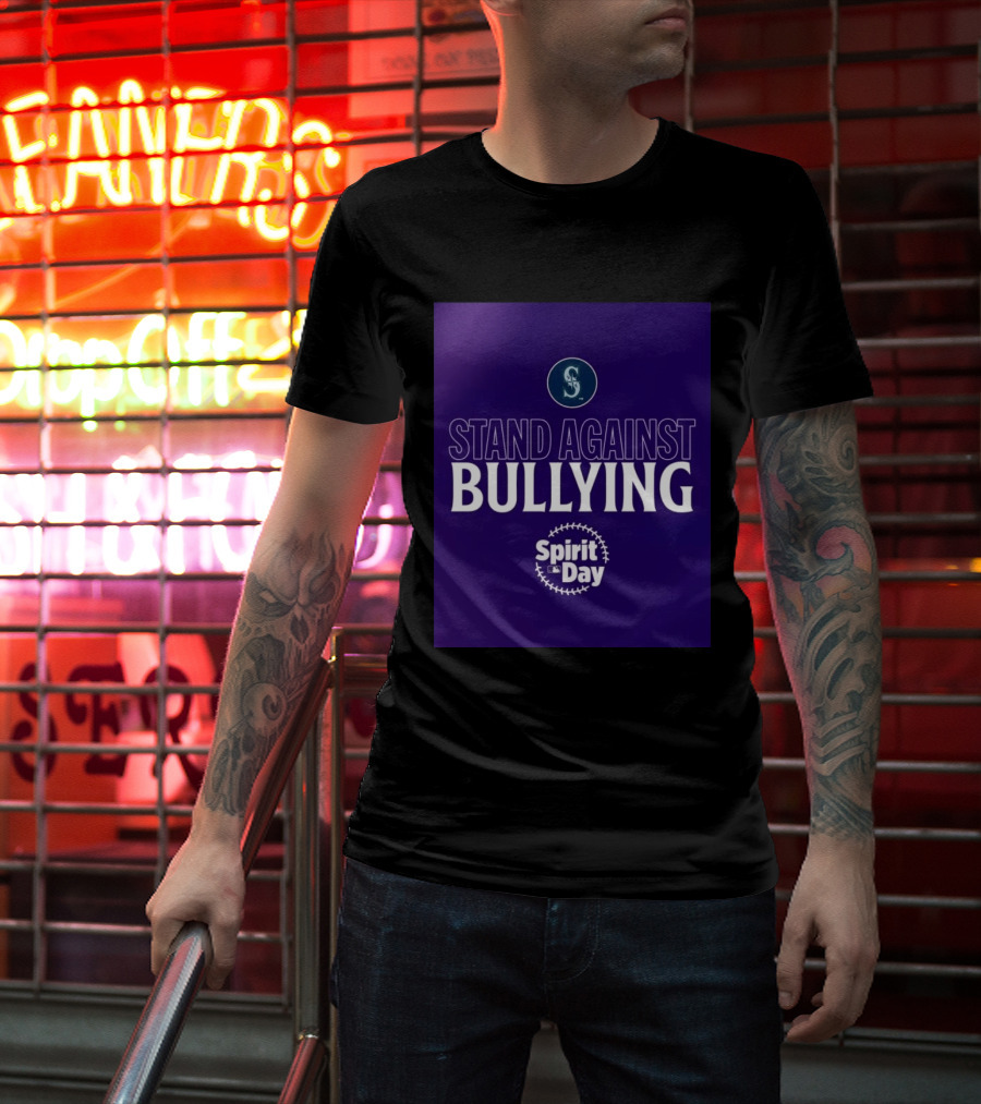 Seattle Mariners Stand Against Bullying Spirit Day T-Shirt