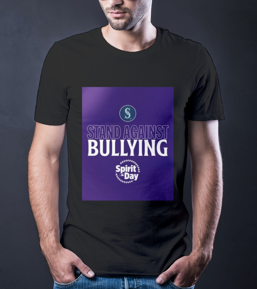 Seattle Mariners Stand Against Bullying Spirit Day T-Shirt