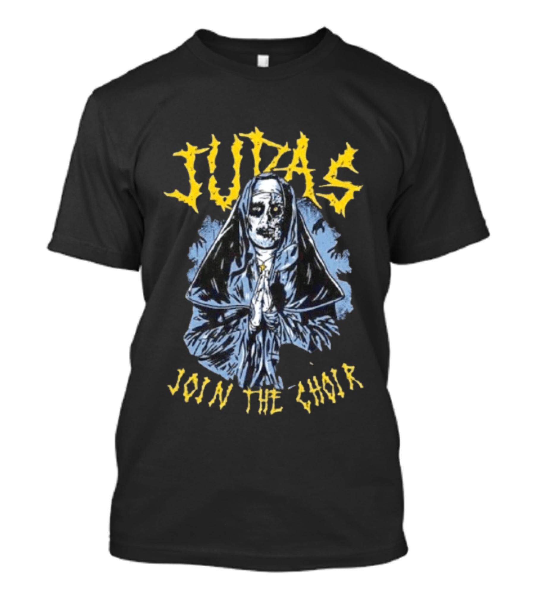 Judas Join The Choir Horror Nun Creepy Gothic T-Shirt