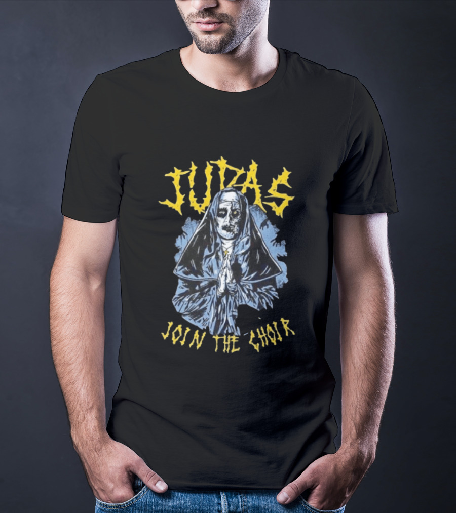Judas Join The Choir Horror Nun Creepy Gothic T-Shirt
