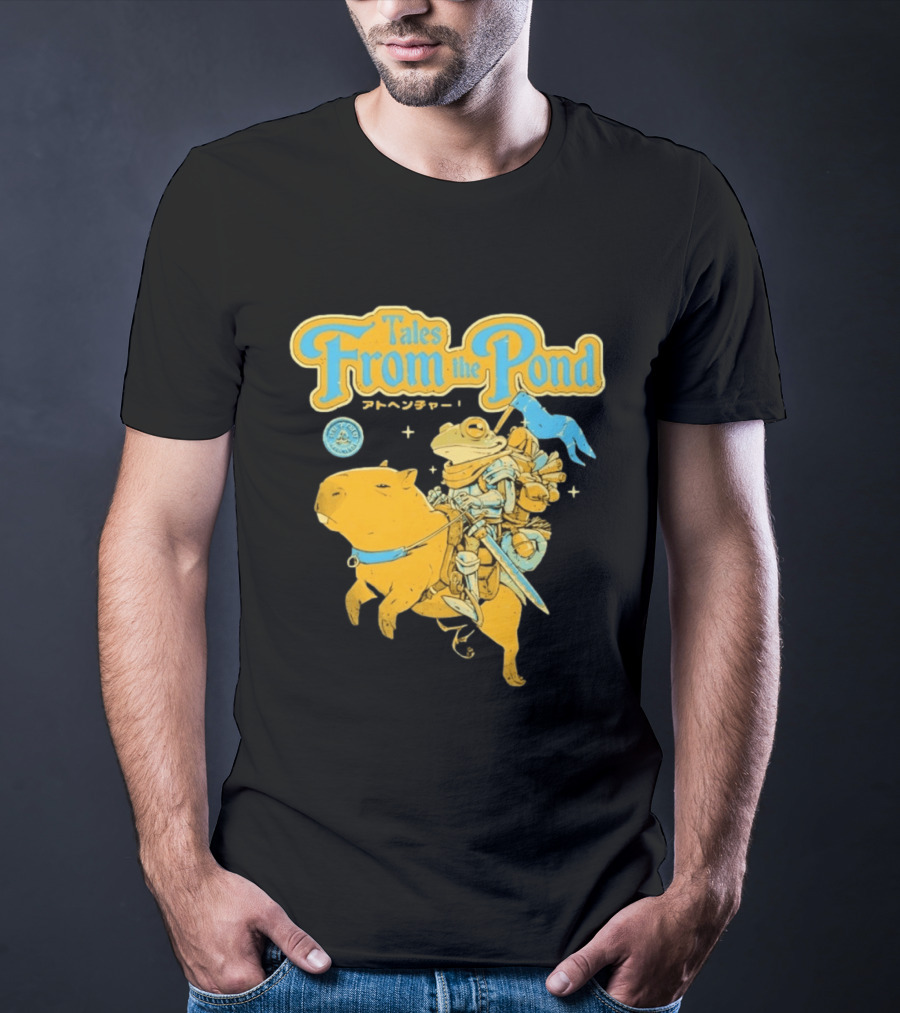 Tales From The Pond Frog Knight On Capybara Adventure T-Shirt