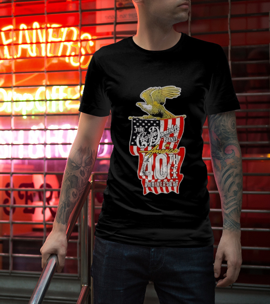 The Charlie Daniels Band In America 40th Anniversary Eagle And Stars Stripes T-Shirt