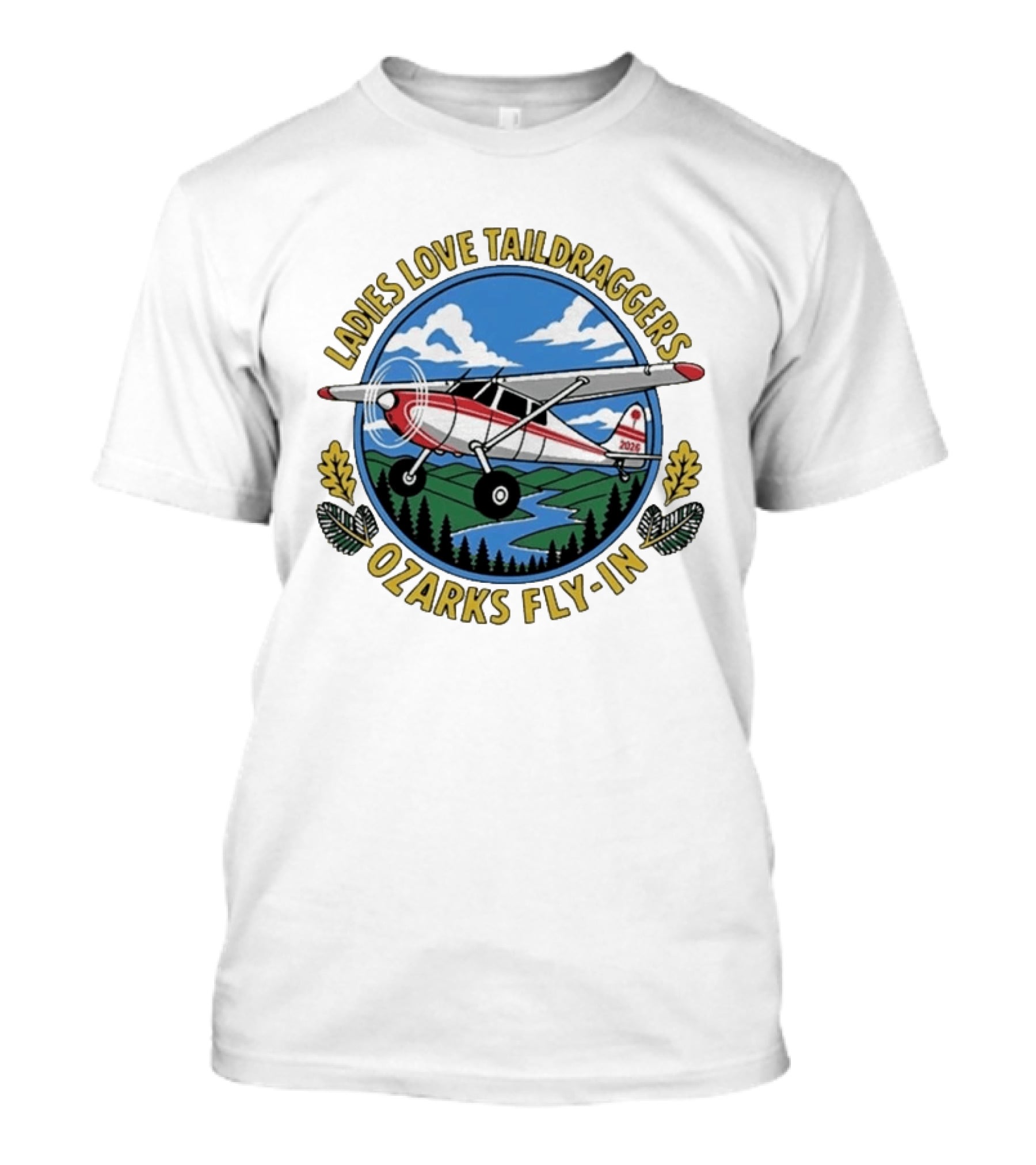 Ladies Love Taildraggers Ozarks Fly In 2026 Airplane T-Shirt