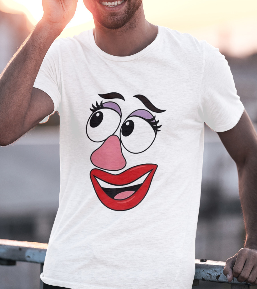 Mrs Potato Head Toy Story Hasbro Cartoon Face T-Shirt