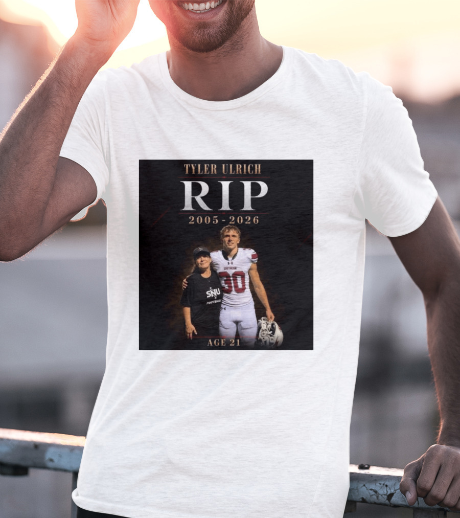 Tyler Ulrich RIP 2005 2026 Age 21 SNU Football T-Shirt