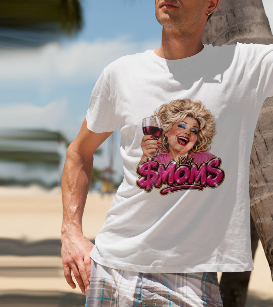 SMoms Wine Glass Fun Motherhood T-Shirt