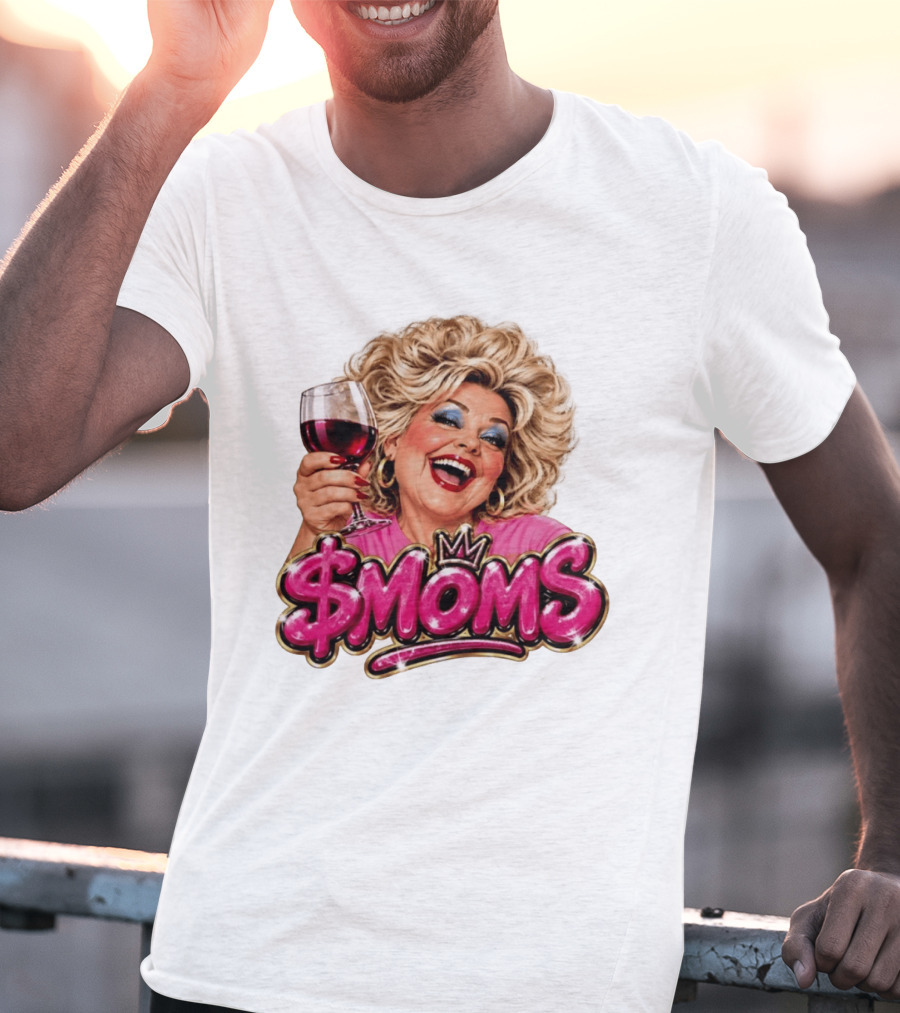 SMoms Wine Glass Fun Motherhood T-Shirt