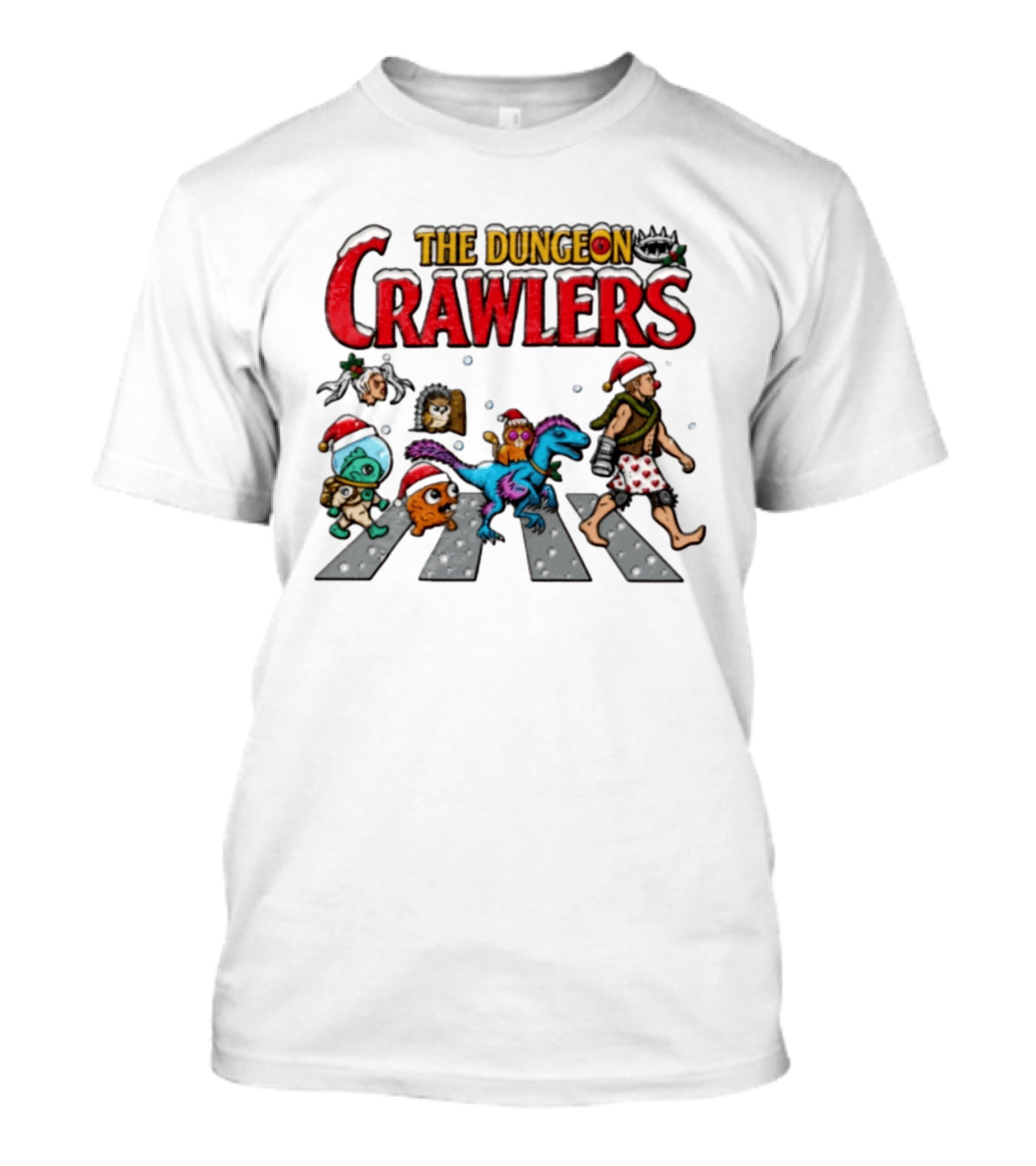 The Dungeon Crawlers Christmas Road Walking Winter Adventure T-Shirt