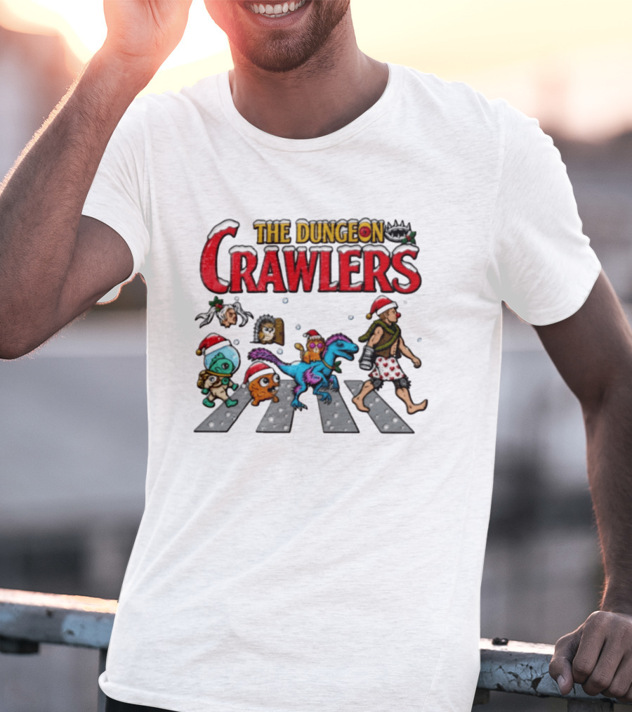 The Dungeon Crawlers Christmas Road Walking Winter Adventure T-Shirt