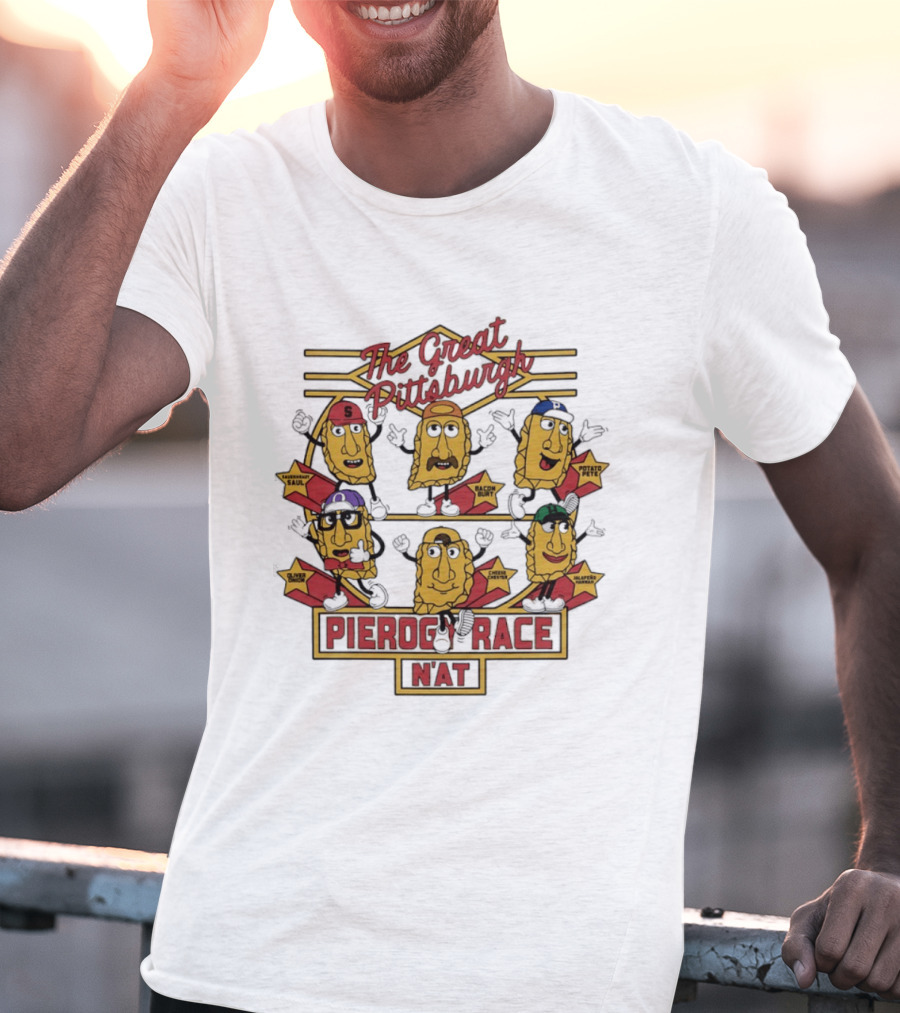 The Great Pittsburgh Pierogi Race With Sauerkraut Saul And Cheese Chester T-Shirt