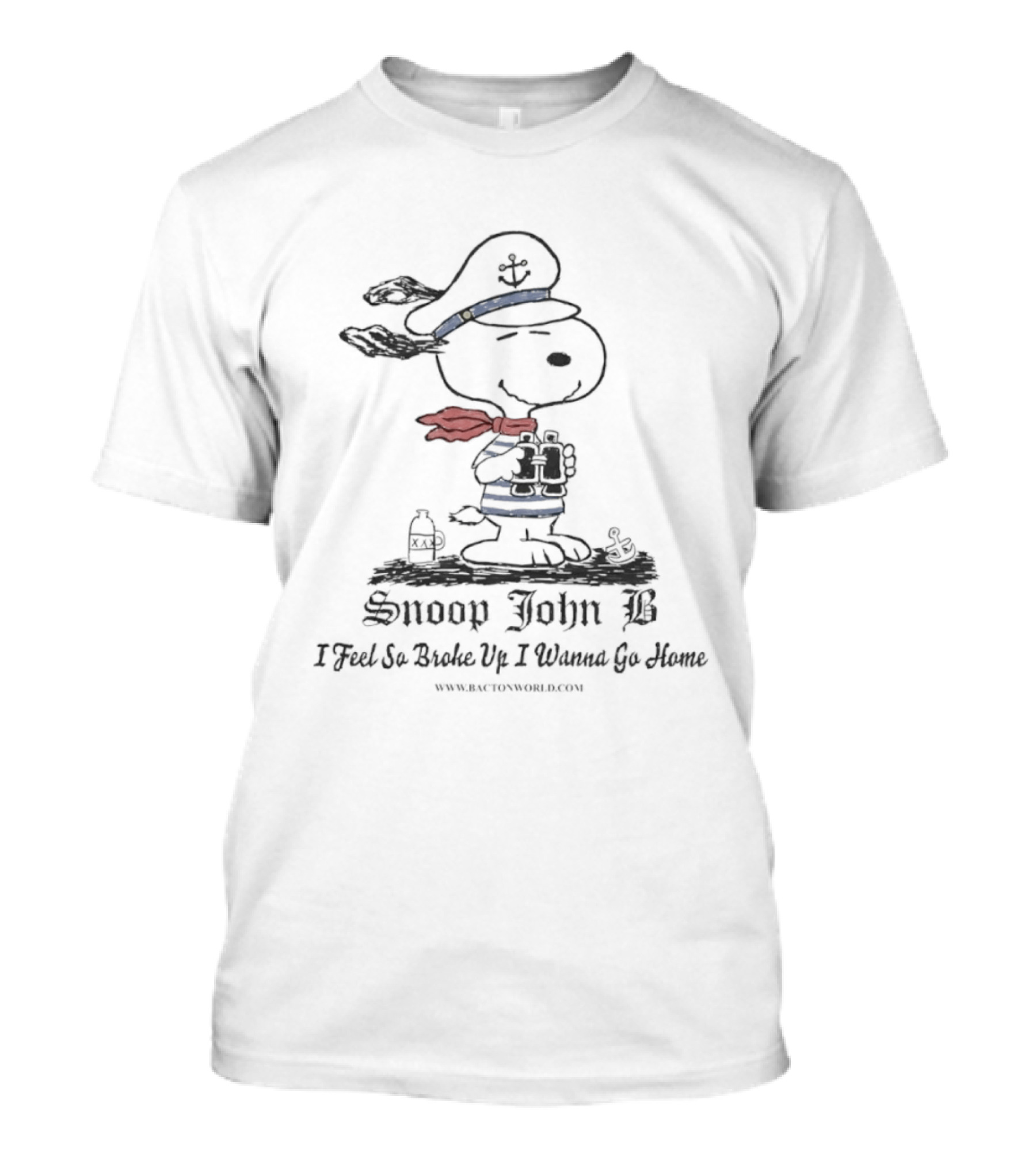 Snoop John B I Feel So Broke Up I Wanna Go Home Sailor Hat Dog T-Shirt