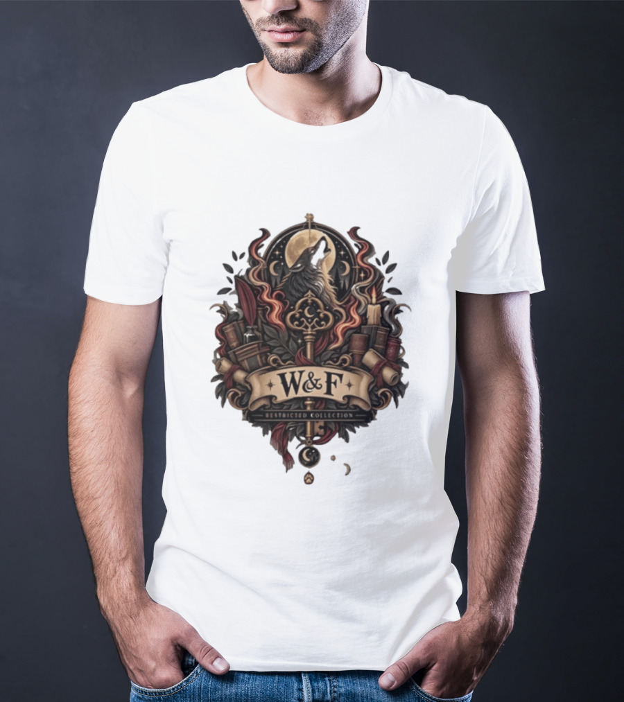 W&F Restricted Collection Wolf And Key Mystical T-Shirt