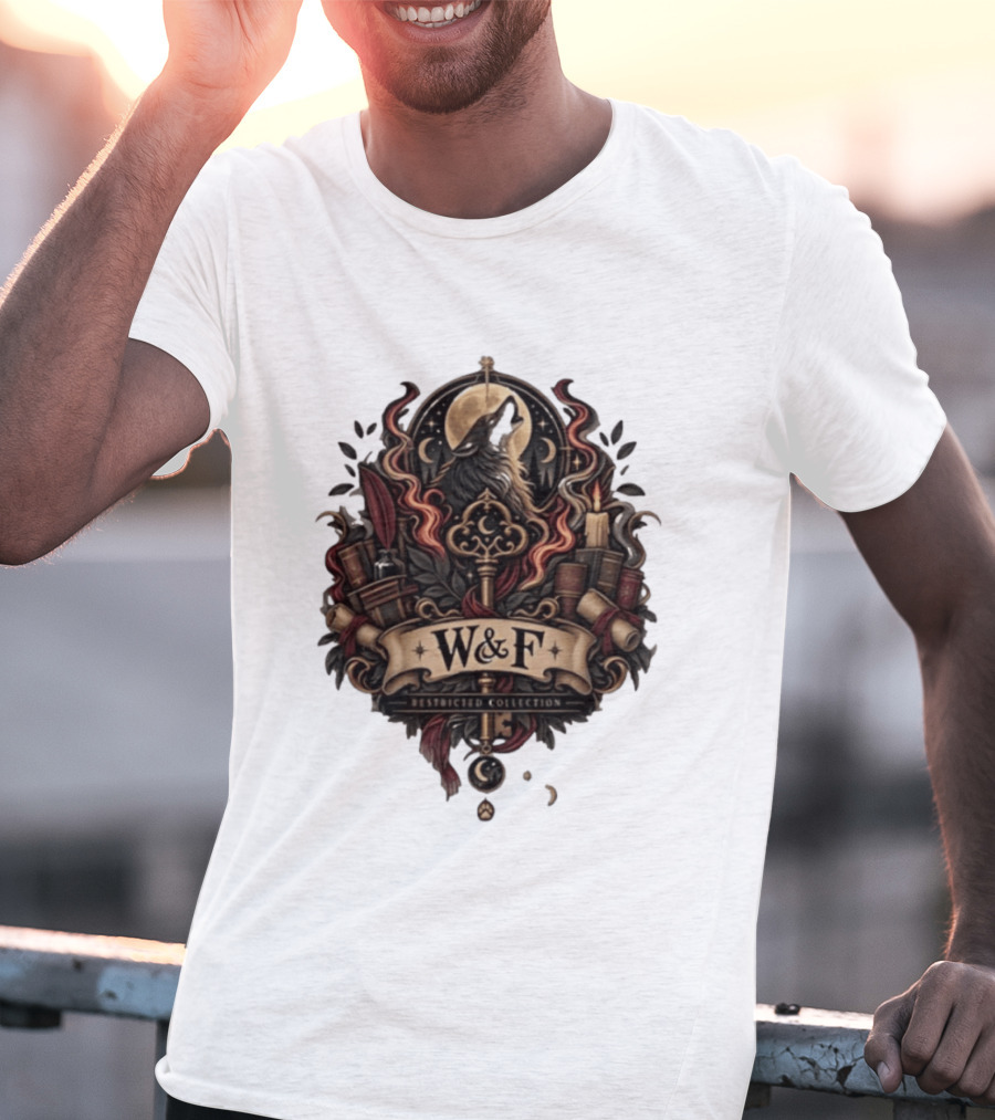 W&F Restricted Collection Wolf And Key Mystical T-Shirt