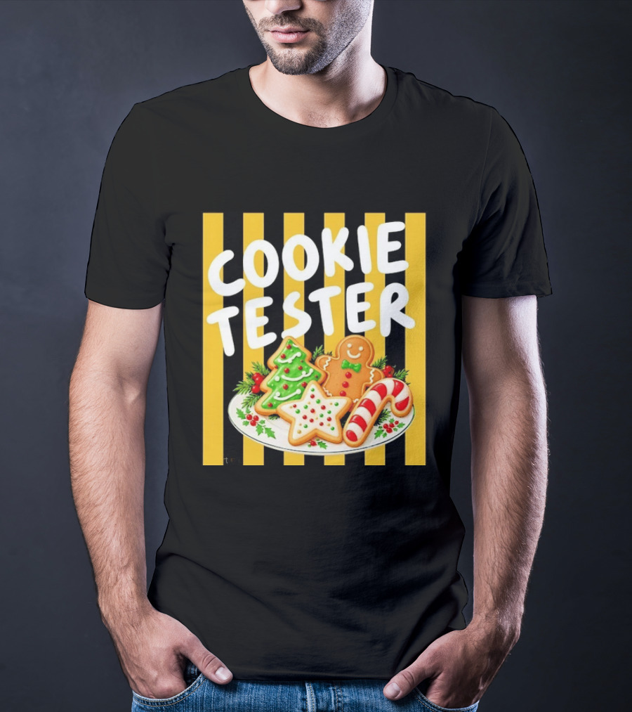 Cookie Tester Christmas Holiday Treats Gingerbread Man T-Shirt