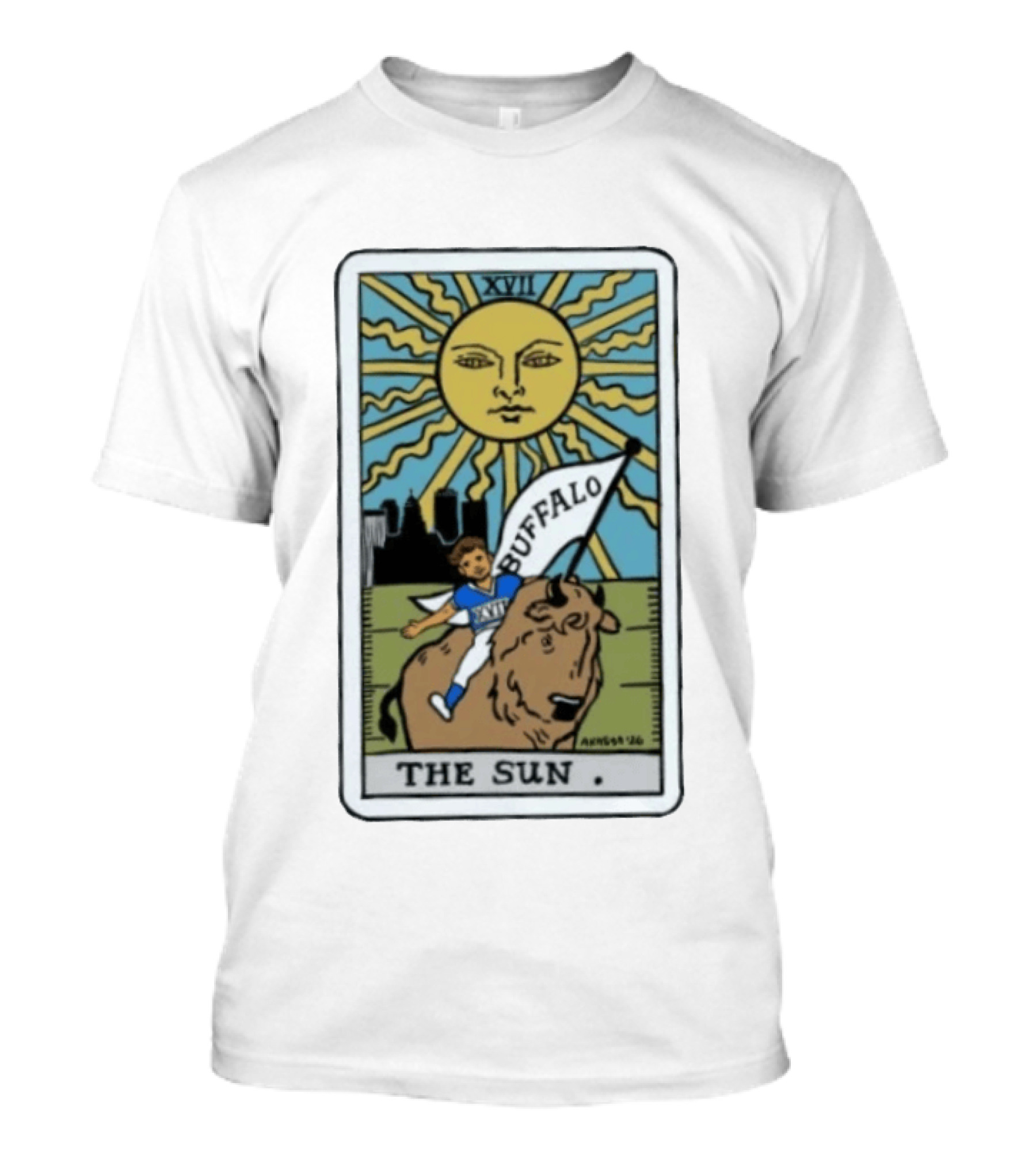 Buffalo Bills The Sun Tarot Card XVII T-Shirt