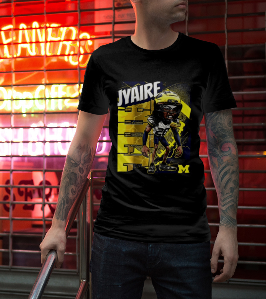 Jyaire Hill Michigan Wolverines Football Player Caricature T-Shirt
