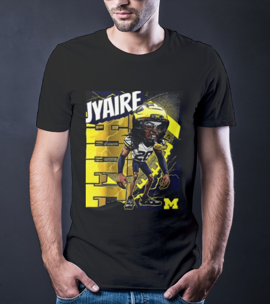 Jyaire Hill Michigan Wolverines Football Player Caricature T-Shirt