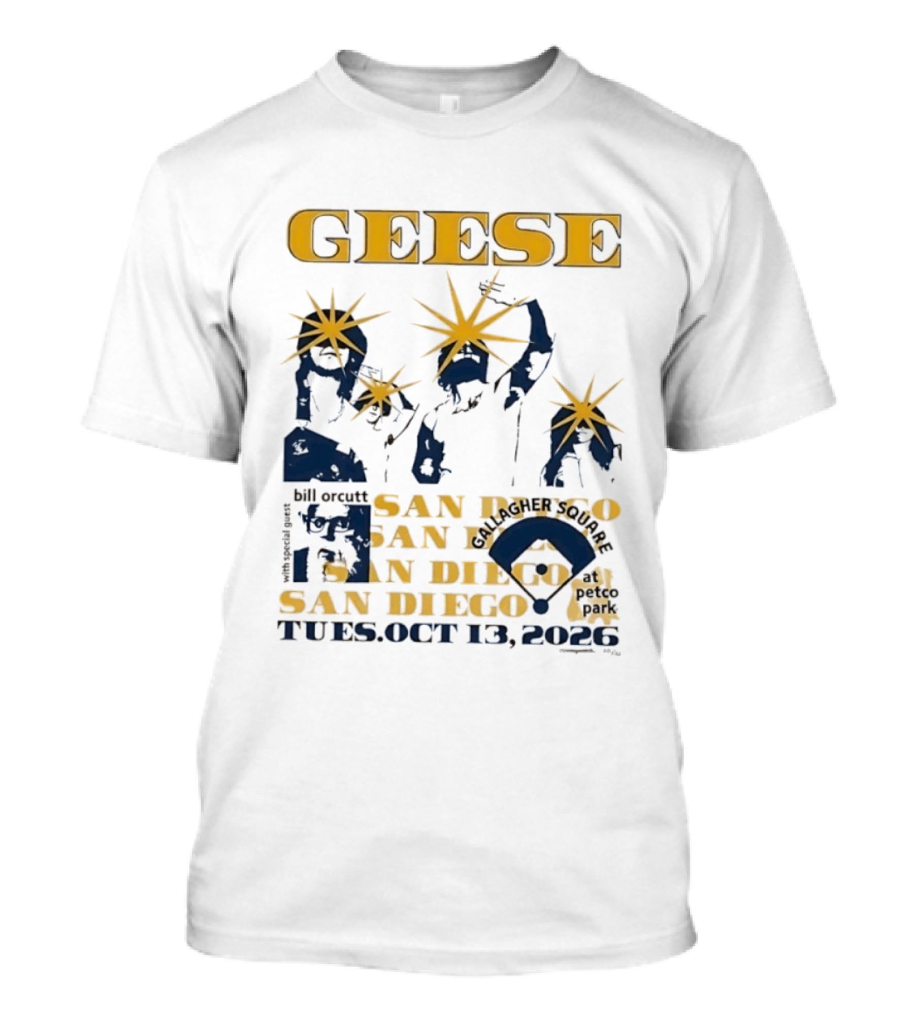 Geese With Special Guest Bill Orcutt At Gallagher Square San Diego October 13 2026 T-Shirt