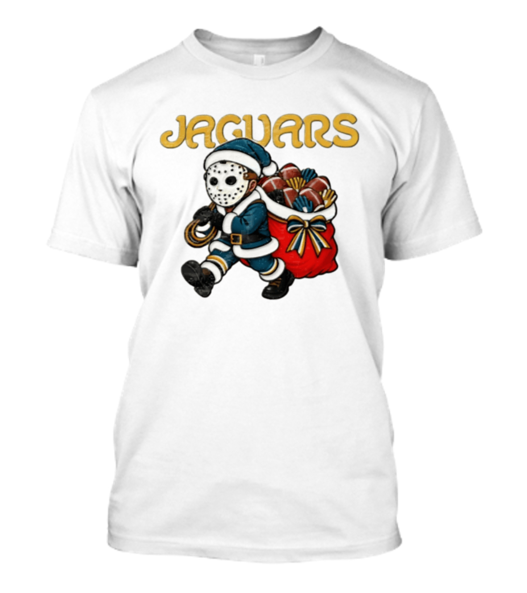 Jacksonville Football Christmas Horror Santa T-Shirt