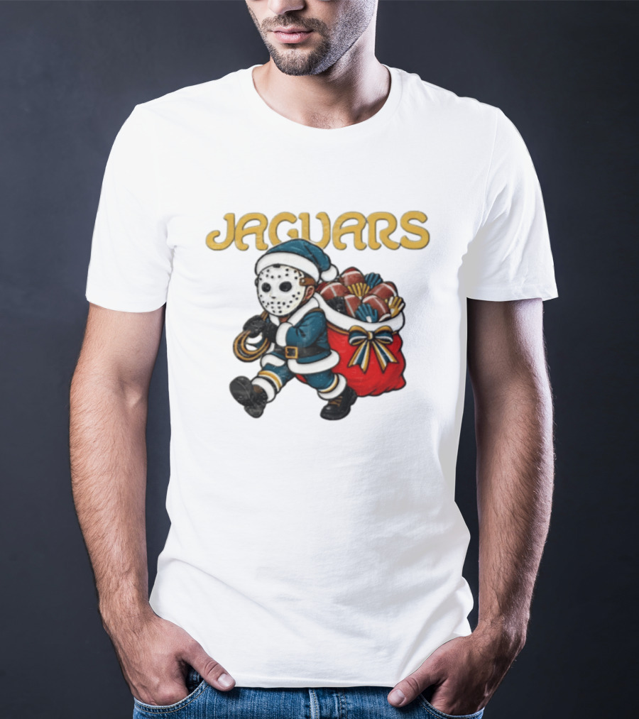 Jacksonville Football Christmas Horror Santa T-Shirt