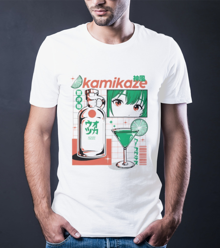 Kamikaze Japanese Original Cocktail Anime T-Shirt