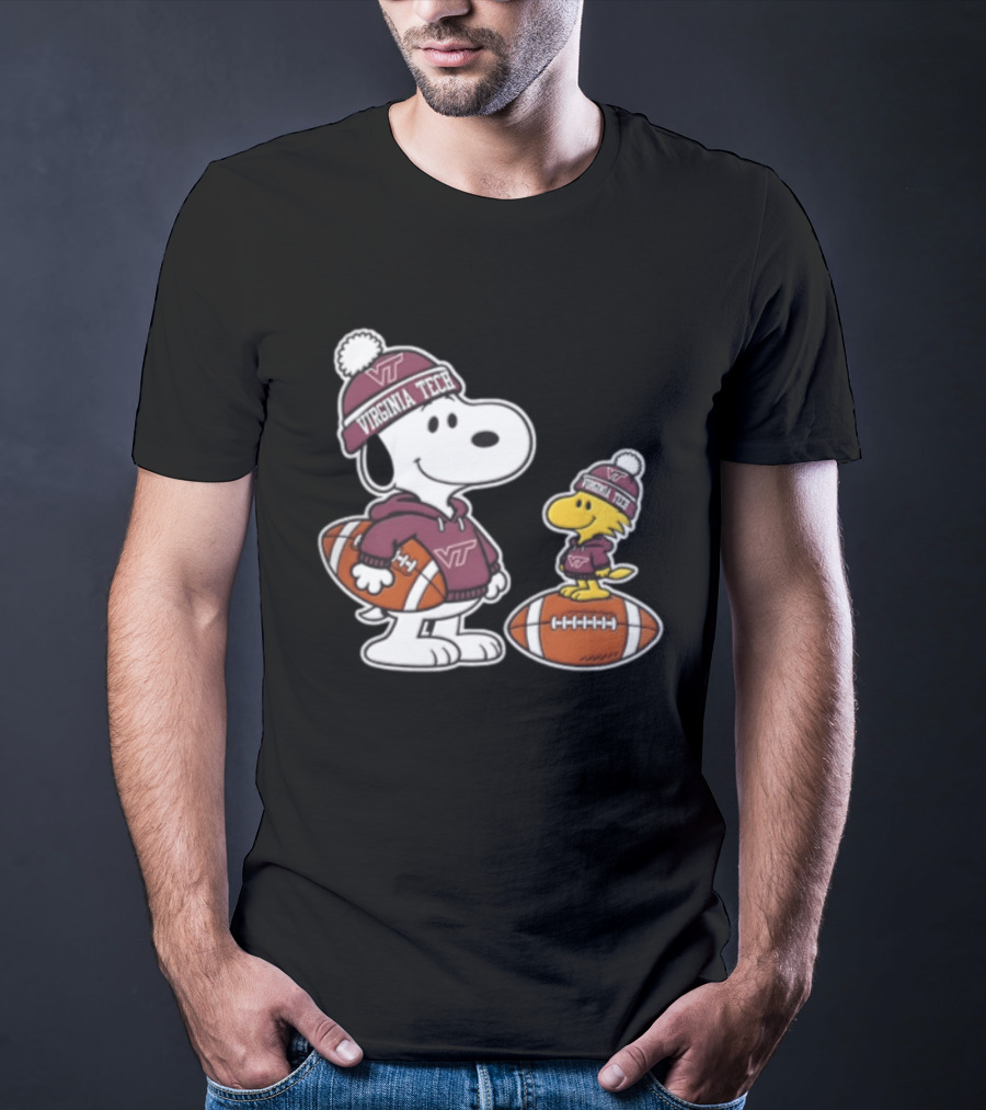 Snoopy Woodstock Virginia Tech Hokies Football Fans 2026 T-Shirt