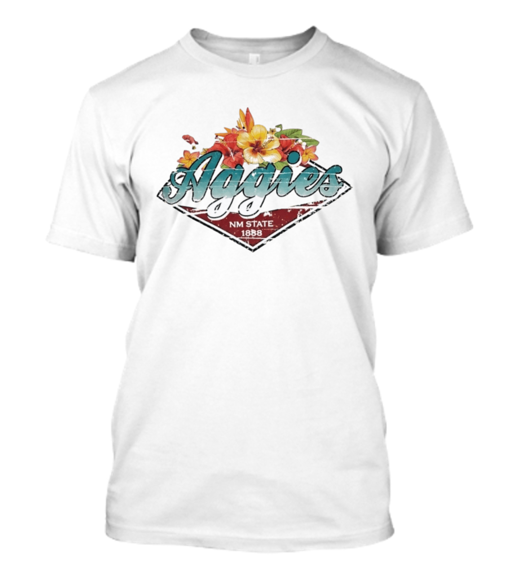 NM State Aggies 1888 Floral Distressed College Sports T-Shirt