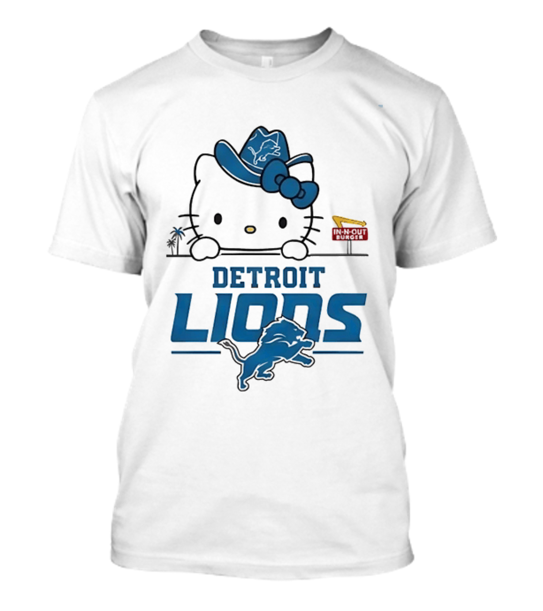 Detroit Lions Hello Kitty In N Out Burger T-Shirt