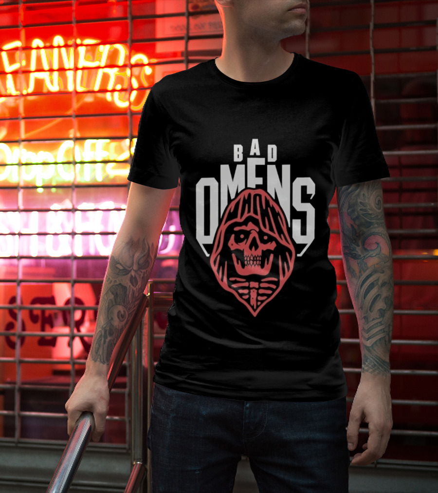 Bad Omens Skull Hooded Metalcore Heavy Metal T-Shirt